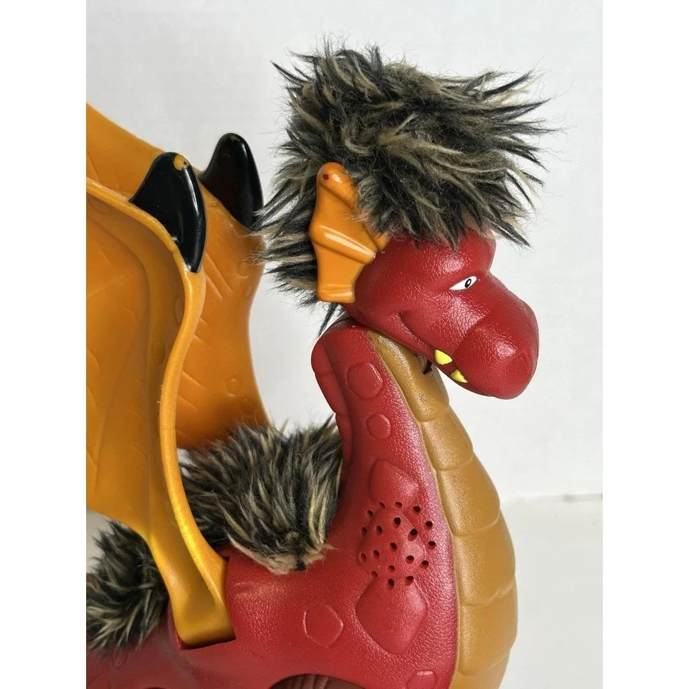 Fisher Price 2008 Imaginext Large Red Fuzzy Dragon w/Movement & Sounds Toy Works